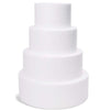 4 Pieces Round Foam Cake Dummies, 16 Inches Tall