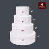 4 Pieces Round Foam Cake Dummies, 16 Inches Tall