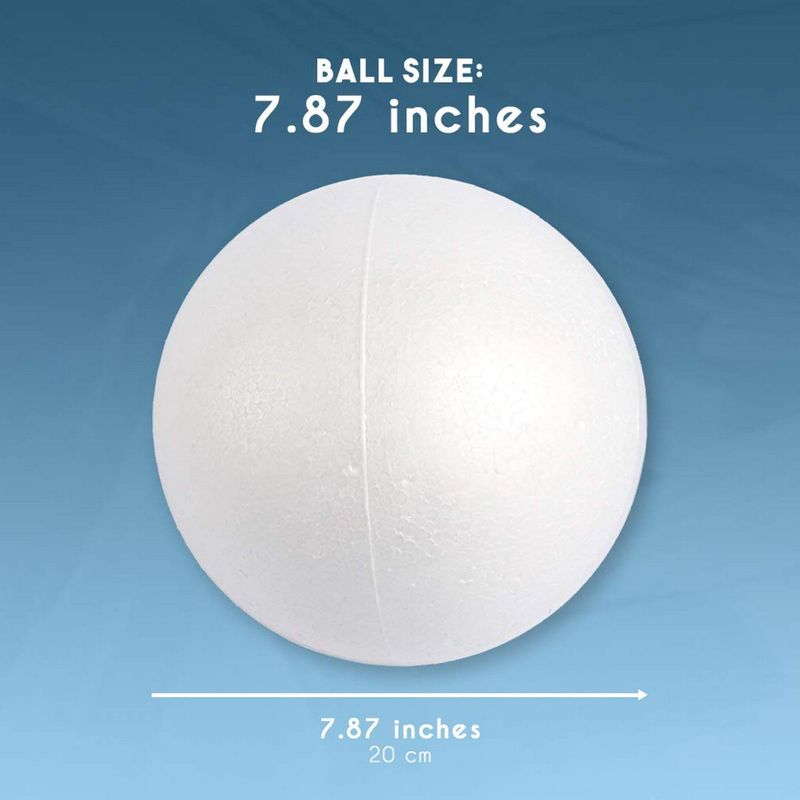  Juvale 2 Pack Large Foam Balls for Crafts, 7.5 Inch Solid  Polystyrene Spheres for DIY Projects, Flower Centerpieces (White) : Arts,  Crafts & Sewing
