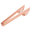 Salad Tongs - Stainless Steel Serving Tongs, Copper-Coated Metal Server Tongs for Pasta, BBQ, Appetizers, Pastries, Rose Gold - 9.25 x 2 x 2 Inches