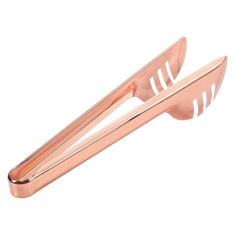 7.8'' Stainless Steel Food Tongs Gold Salad Tong Salad Clip Silver