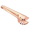 Salad Tongs - Stainless Steel Serving Tongs, Copper-Coated Metal Server Tongs for Pasta, BBQ, Appetizers, Pastries, Rose Gold - 9.25 x 2 x 2 Inches