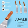 Juvale Griddle Spatula Set for Flat Tops - Restaurant Quality Cooking Utensils - Stainless Steel, Set of 3