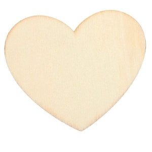 Juvale Wood Heart Cutouts for Valentine's Crafts, Wedding Decorations (3.1 x 3.5 in, 24 Pack)