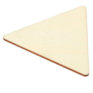 Juvale Wooden Cutouts for Crafts, Wood Triangle, 0.1 Inch Thick (3.6 x 3.1 in, 24 Pieces)