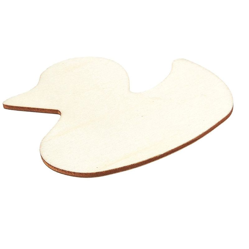 Juvale Wooden Cutouts for Crafts, Wood Duck (3.1 x 3.5 in, 24-Pack)