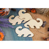 Unfinished Wood Cutout - 24-Pack Dinosaur Shaped Wood Pieces for Wooden Craft DIY Projects, Gift Tags, Home Decoration, 4.2 x 2.4 x 0.1 inches