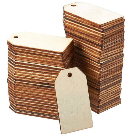 Juvale 100-Pack Wood Thank You Tags with Twine for Wedding and