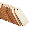 60 Pack Small Unfinished Wooden Tags for Crafts (Brown)