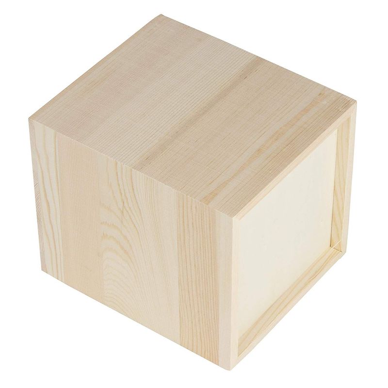 Wood Tissue Box Cover (5 x 5 x 5.8 in)