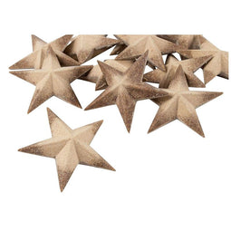 12 Pieces Wooden Stars for Crafts, Star Cutouts (3 x 3 x 1 in)
