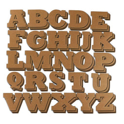 Juvale Cardboard Alphabet Letters for Kids, DIY Crafts, Stencils, Decor (4.5 x 3 in, 104 Pieces)