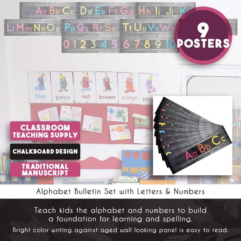 Classroom Decor White Black Chalkboard Letters Bulletin Board