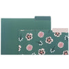 Decorative File Folders with Floral Designs, Letter Size (9.5 x 11.5 in, 12 Pack)