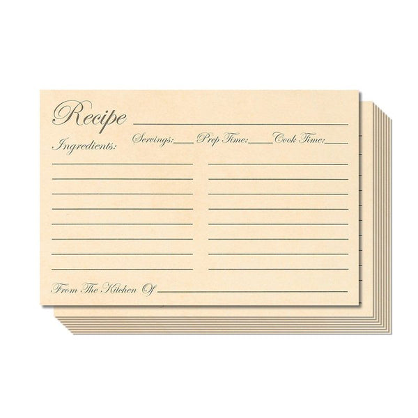 Juvale Recipe Cards for Kitchen,Double Sided (60 Pack 4x6 Inches)