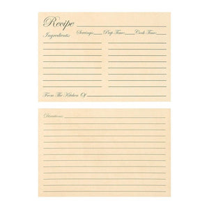 Juvale Recipe Cards for Kitchen,Double Sided (60 Pack 4x6 Inches)