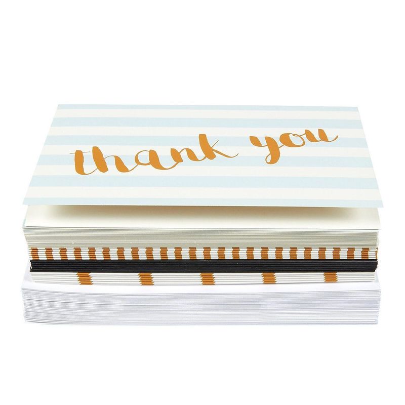 Juvale 144-Count Thank You Cards with Envelopes, Bulk Notes Set, Blank Inside, 6 Unique