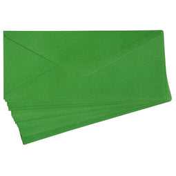 Business Envelopes - 96-Pack #10 Envelopes, V-Flap Envelopes for Holiday, Office, Checks, Invoices, Letters, Mailings, Windowless Design, Gummed Seal, Christmas Green, 4-1/8 x 9-1/2 Inches