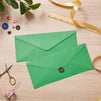 Business Envelopes - 96-Pack #10 Envelopes, V-Flap Envelopes for Holiday, Office, Checks, Invoices, Letters, Mailings, Windowless Design, Gummed Seal, Christmas Green, 4-1/8 x 9-1/2 Inches