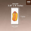 Paper Hot Dog Bags for Carnival and Party Supplies (4 x 8 x 1.5 Inches)