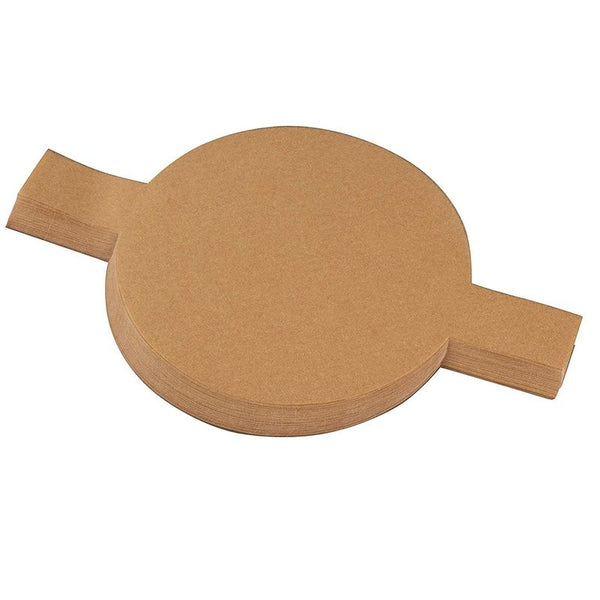 Parchment Paper Rounds with Lift Tabs (Brown, 8 In, 100-Pack)