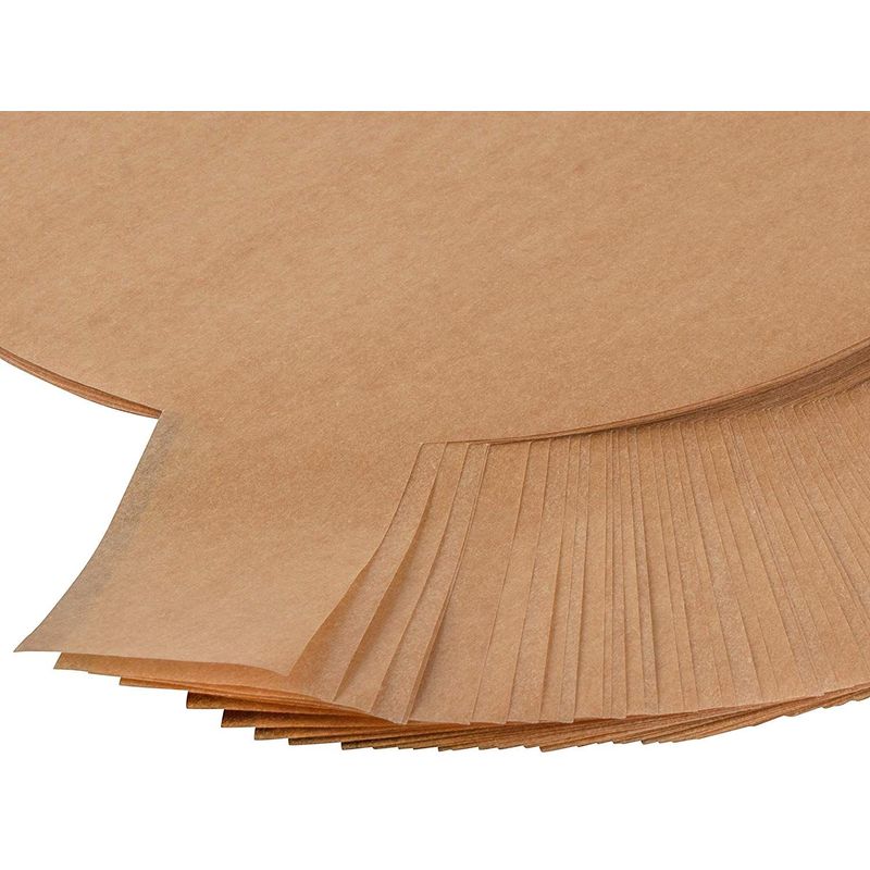 Parchment Paper Rounds with Lift Tabs (Brown, 8 In, 100-Pack)