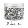 Juvale Mini Brads 500-Pieces Scrapbooking Brads, Paper Fasteners, Steel Brad Fasteners, Gold, 5 Assorted Sizes