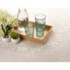 Decorative Lace Tablecloth with Elegant Floral Pattern (White, 71 In)