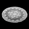 Decorative Lace Tablecloth with Elegant Floral Pattern (White, 71 In)