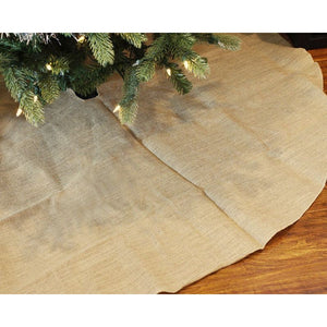 Juvale 60-Inch Christmas Tree Skirt - Rustic Burlap Xmas Tree Decoration, Jute Christmas Tree Decor, Brown