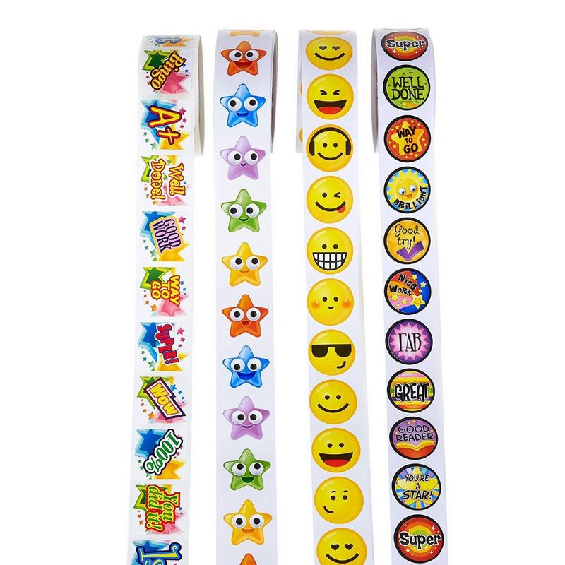 Reward Achievement Sticker Roll for Kids, Teacher Supplies (600 Pieces)