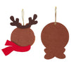 Felt Christmas Ornament Faces, Reindeer, Santa Claus, Gingerbread Man, Snowman (8 Pack)