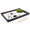 Juvale Zen Garden - Sand, Rock, and Rake for Relaxation and Meditation, for Zen Gardening, Black and White, 11.6 x 0.8 x 7.9 Inches