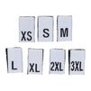 Size Labels for Clothing - 700-Pack Polyester Woven Size Tags, XS - 3XL Size Clothing Labels, 100 Piece of Each Size, 0.39 x 0.71 Inches