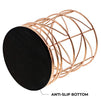 Juvale 2-Pack Rose Gold Metal Wire Makeup Brush Pencil Cup Holders, 3.5 x 3.5 x 4 Inches