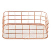 Metal Storage Baskets, Copper Wire Basket Organizer (Rose Gold, 2 Piece Set)