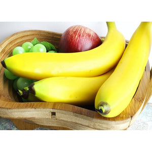 Juvale Set of 6 Individual Fake Fruit Bananas - Artificial Fruit Plastic Bananas for Still Life Paintings, Storefront Decoration, Kitchen Decor, Yellow, 8 x 3.7 x 1.5 Inches