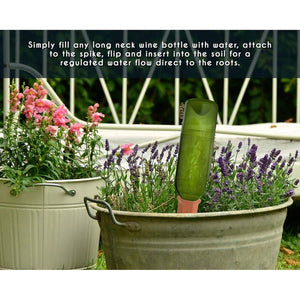 Terracotta Self Watering Spikes for Indoor Plants, Garden Supplies (6.9 In, 6 Pack)