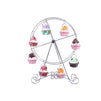 Ferris Wheel Cupcake Stand – Steel Wire Frame Dessert Carrier Display Holder Rack for Carnival & Circus Party, Birthday, Wedding – Holds 8 Cupcakes, 17 Inches