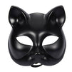 Cat Halloween Mask, Costume Accessories for Masquerade Parties (Black)