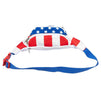 American Flag Fanny Pack with Adjustable Straps (15 x 4.5 x 3 In)