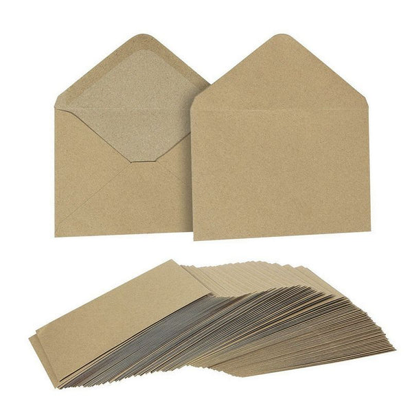 Juvale A6 Kraft Invitation Envelopes for 4x6 Cards (100 Count), 4.75 x 6.5 Inches