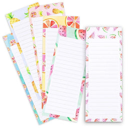 Magnetic Notepads for to-Do Lists, Memos, Fruit Design (6 Pack, 60 Sheets Each)