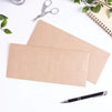 100 Pack #10 Kraft Paper Business Envelopes in Bulk, Self-Seal for Letter Mailing, Brown