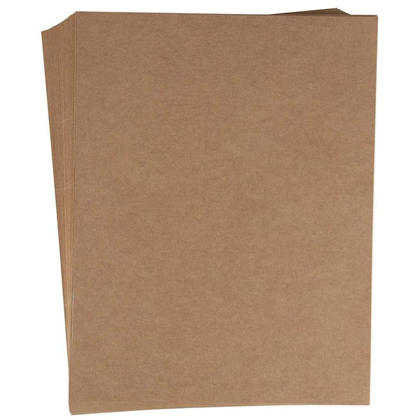 Kraft Sticker Paper, Full Sheet Printable Brown Labels (8.5x11 In, 48 Pack)