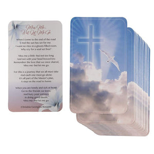 Sympathy Cards - 100-Pack Bereavement Poem for Celebration of Life Memorial Service, Comfort, Prayer & Remembrance Card for Funeral, 2.5 x 4.2 Inches