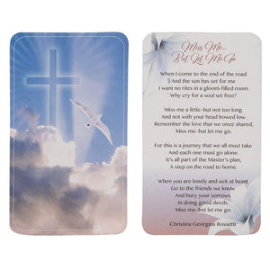 Sympathy Cards - 100-Pack Bereavement Poem for Celebration of Life Memorial Service, Comfort, Prayer & Remembrance Card for Funeral, 2.5 x 4.2 Inches