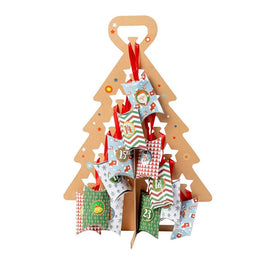 Juvale Christmas Advent Calendar Tree with Mini Gift Boxes (17.5 x 12.2 in)