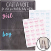 Juvale Baby Gender Reveal Board with Stand and Voting Stickers, Chalkboard Design