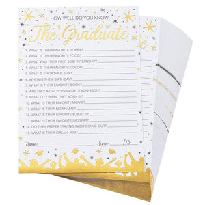 2021 Graduation Party Supplies, How Well Do You Know The Graduate Game (50 Pack)